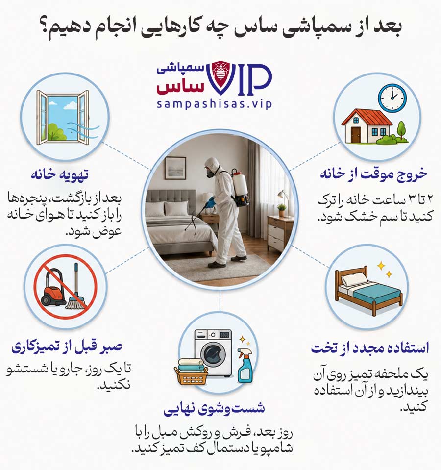 بعد از سمپاشی ساس چه کارهایی انجام دهیم؟