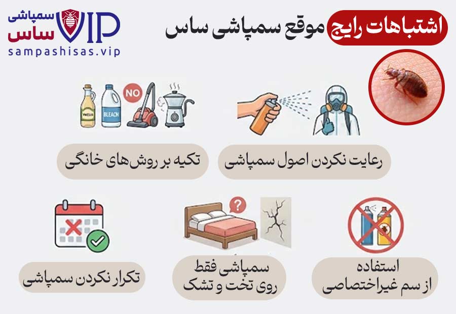 اشتباهات رایج موقع سمپاشی ساس