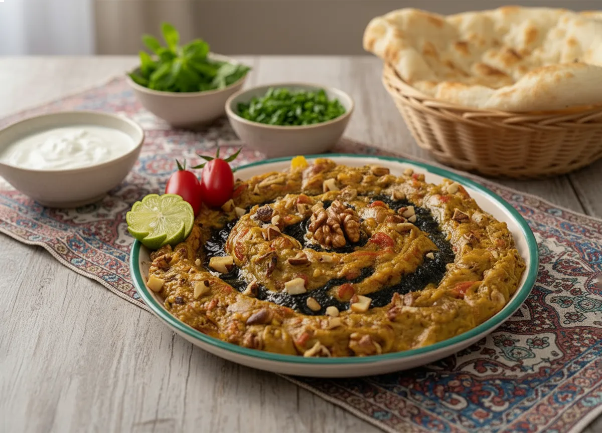 بادمجان و گوجه با کشک؛ غذای خوشمزه و فوری برای ناهار و شام