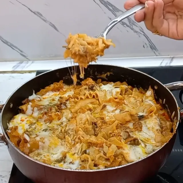 طرز تهیه لازانیا فوری تابه ای