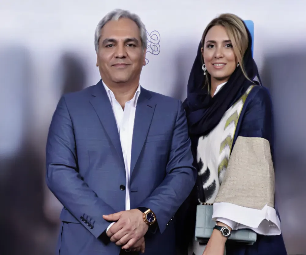 مهران مدیری و همسرش غزال رجبیان