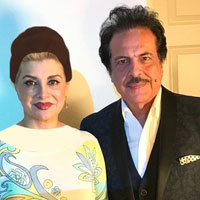 مرتضی برجسته و همسرش