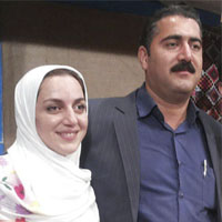 نسرین بابایی و همسرش