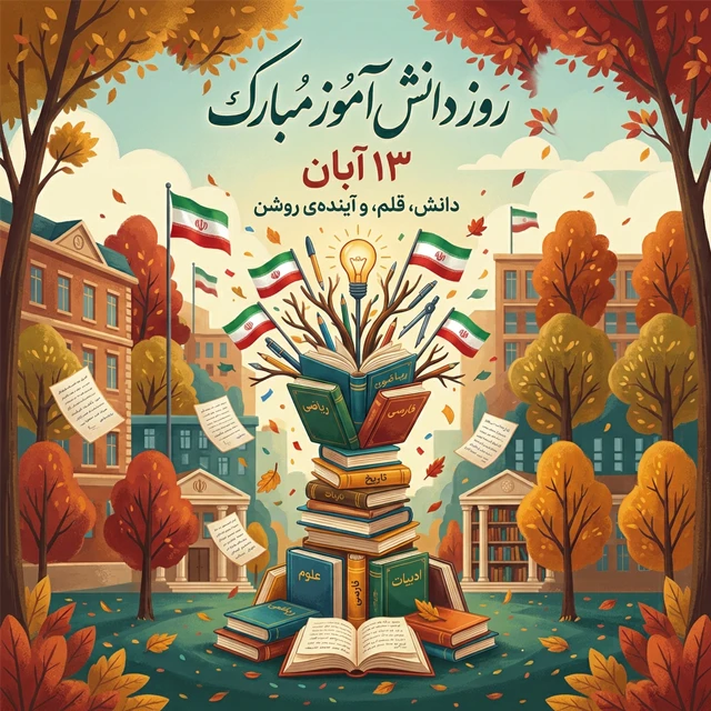 قشنگ ترین عکس برای تبریک 13 آبان روز دانش آموز