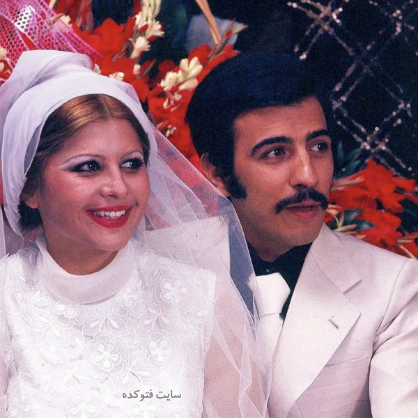 عکس زری خوشکام و همسرش علی حاتمی در مراسم عروسی